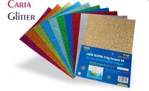 CARTA GLITTER A4 210GR DA 10FG WILER GLP10