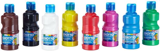 TEMPERA GIOTTO 250ML FLACONE COL.ASS.TI CF8 530700