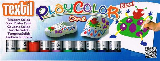 TEMPERA SOLIDA ONE 10GR TEXTIL PLAY COLOR 12PZ