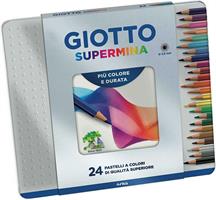 PASTELLI GIOTTO SUPERMINA DA 24 SCATOLA METALLO 23680000
