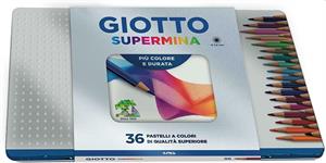 PASTELLI GIOTTO SUPERMINA DA 36 SCATOLA METALLO 23690000