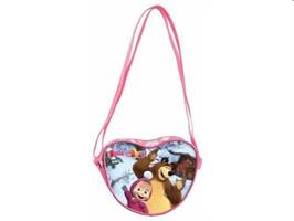 TRACOLLA MASHA E ORSO PINK SNOW CUORE POLIES/RAS.MULTIC.R92500MC