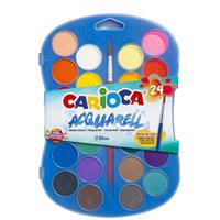 ACQUERELLI PLASTICA CARIOCA 24COLORI CF12 42401 42405