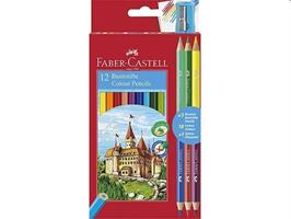 PASTELLI FABER CASTELL ECO 12PZ+ 3BICOLOR  CF12 110312