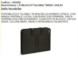 PORTABLOCCO C/CERNIERA 36X29 GLOBAL NERO NIJI 60686