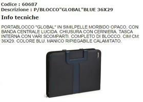 PORTABLOCCO C/CERNIERA 36X29 GLOBAL BLUE NIJI 60687
