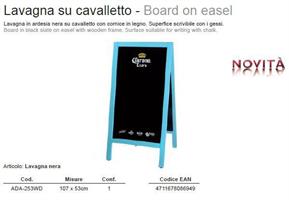 LAVAGNA NERA SU CAVALLETTO 107X53CM ADA-253WD