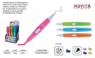 PENNA CON EVIDENZ. COMBI BLUEK WMZ EXPO 16 PZ COL. ASS. KE5026