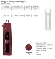PORTABOTTIGLIA SHOPPERS 7,2+6,8x31 KRAFT MINI BORD. CF10 BCA339