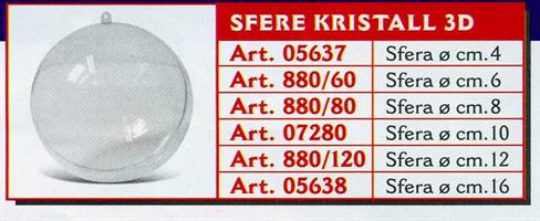 SFERA PLASTICA TRASPARENTE D.80 880/80 CF12 CWR