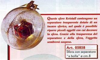 SFERA PLASTICA TRASPARENTE D.120+SEPARAT CF10 06235