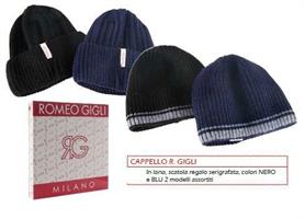 CAPPELLO LANA R. GIGLI SCAT.REG. MONDIALPEL NERO/BLU 19265