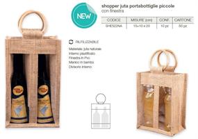 PORTABOTTIGLIA 15+10x20 MINI JUTA NAT. CF10 SHE522NA