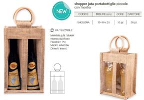 PORTABOTTIGLIA 15+10x25 MINI JUTA NAT. CF10 SHE523NA
