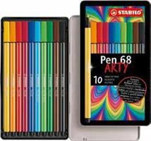PENNA STABILO POINT 68 SCATOLA METALLO 10PZ 6810-6