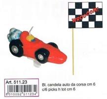 CANDELA AUTO DA CORSA+6BANDIERINE SCACCHI 51123