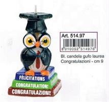 CANDELA GUFO CM.9 CONGRATULAZIONI LAUREA 51497