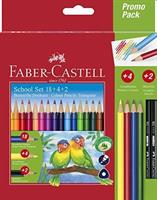 SCHOOL SET FABER PROMO PACK 18+4 MAT.TRIANG+2 GRAF. 201597